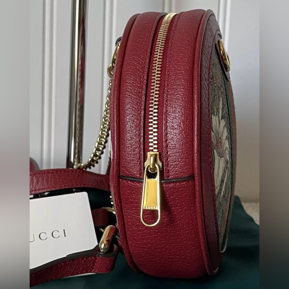 SALE! Gucci Ophidia Supreme GG Canvas Floral Round Backpack Like New Condition - Picture 2 of 7